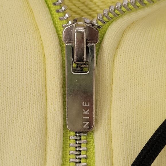 NIKE FC Zip Hoodie Womens Large 24x24 Baggy Boxy Yellow Bleached - Picture 14 of 16